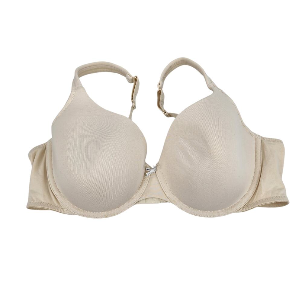 Cacique Beige Lightly Lined Underwire Full Coverage T-Shirt Bra Size 44C